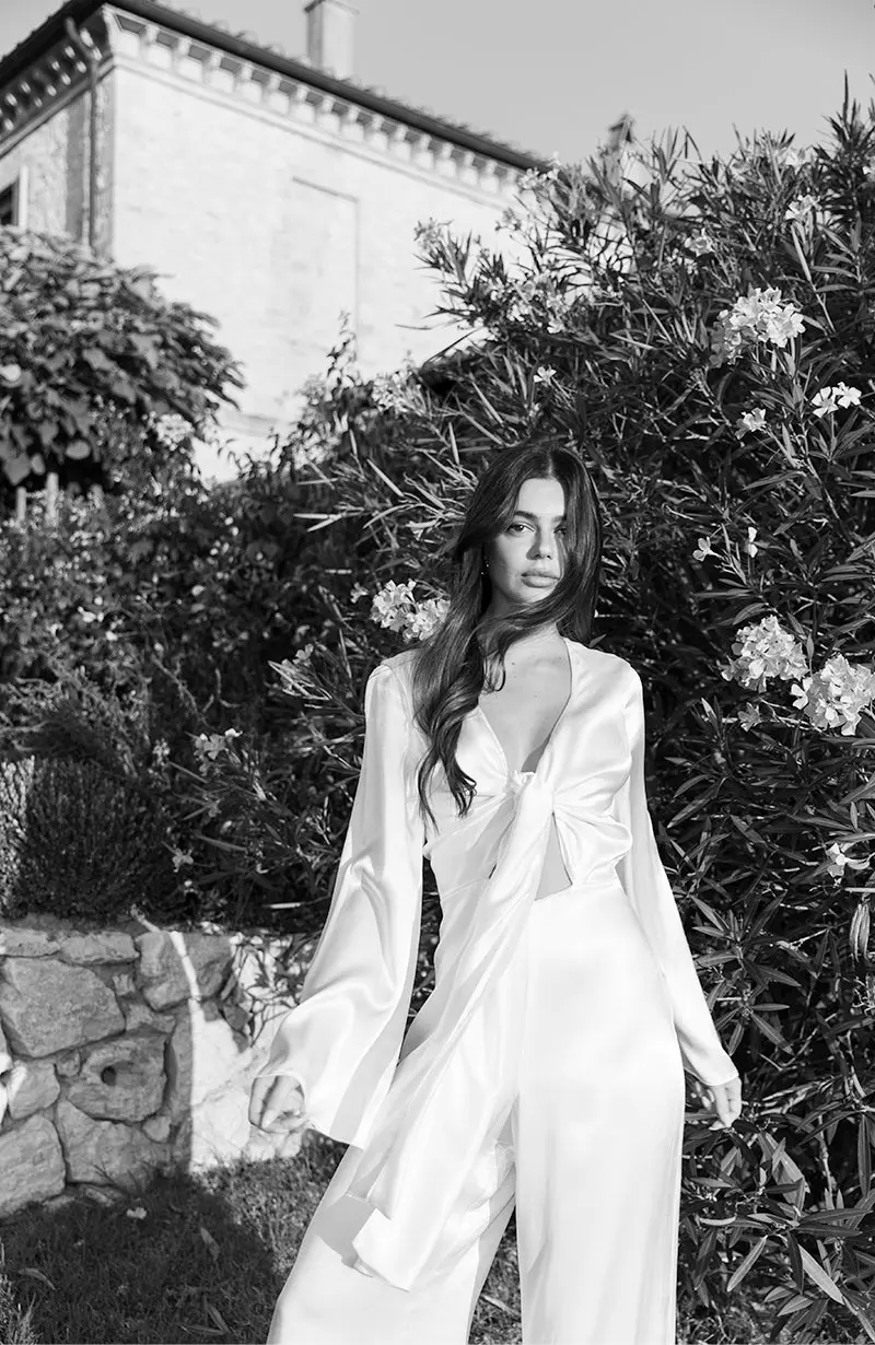 Annie Bridal Tie Front Jumpsuit - Image 4