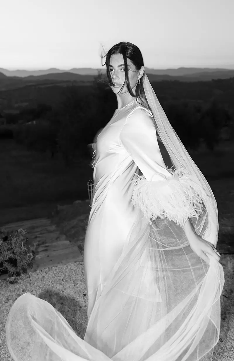 Dolly Feather Sleeve Dress in Ivory - Image 6