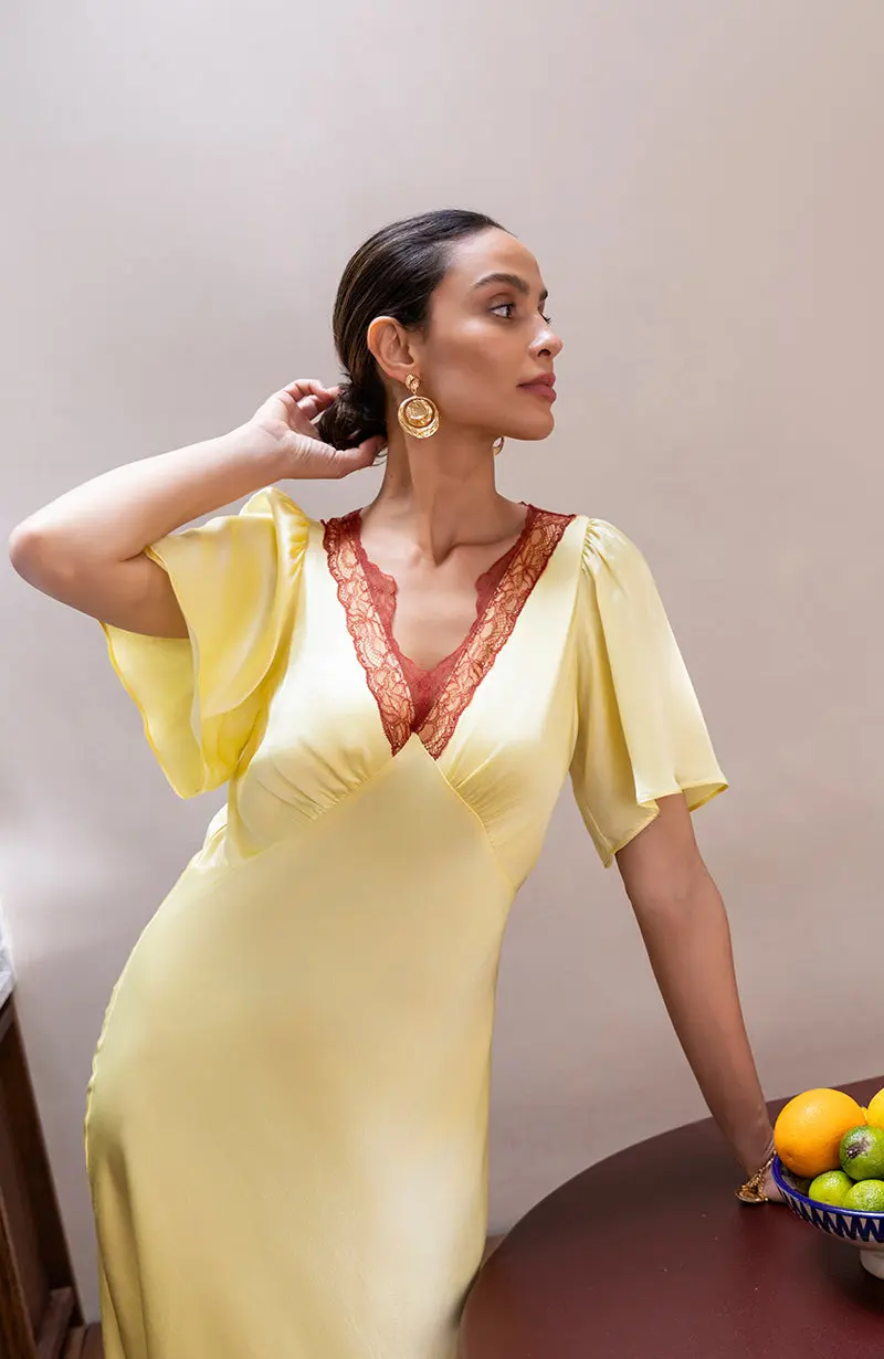Ellis Butter Yellow Dress - Image 3
