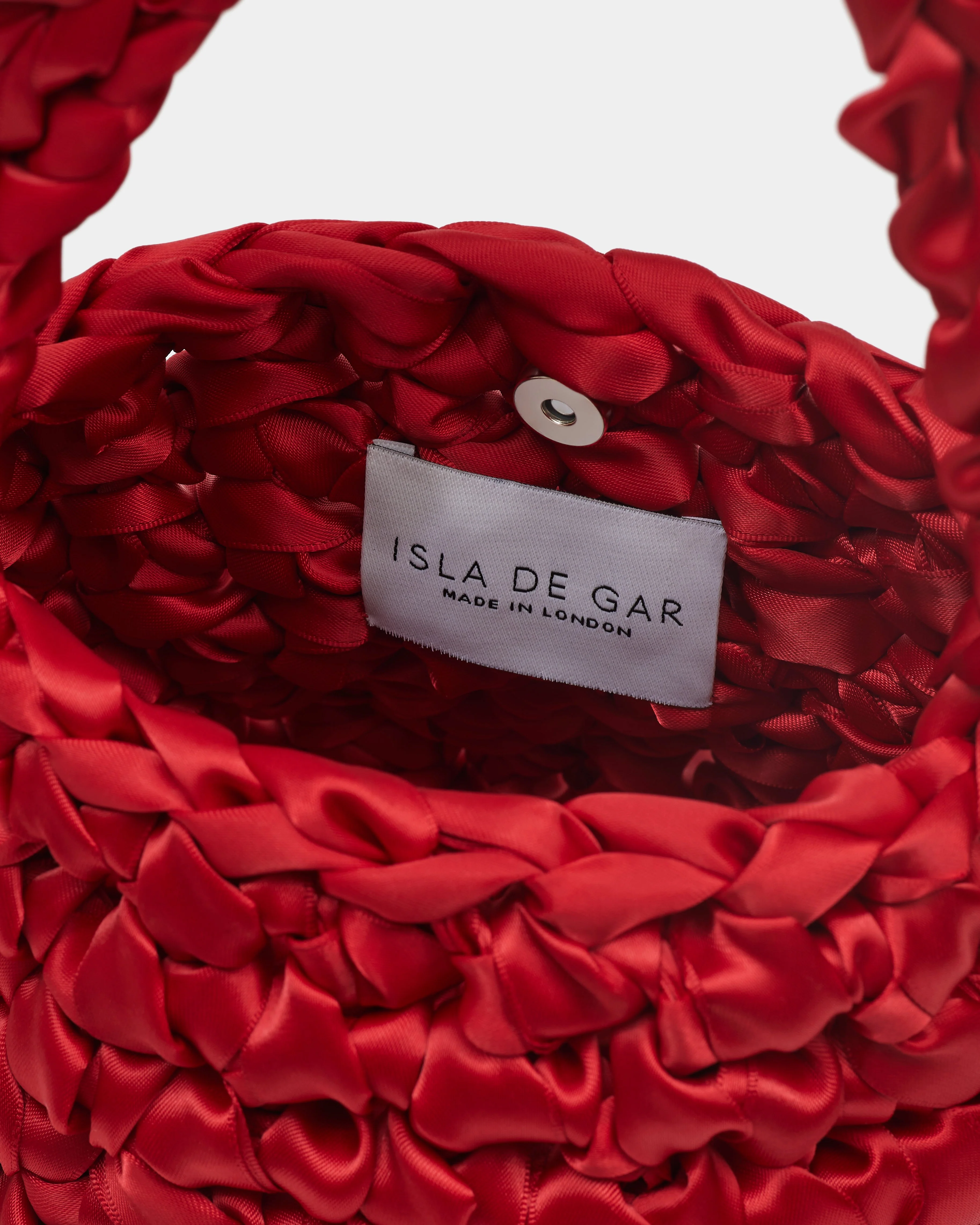 Lipstick Red Handmade Bridal Bag - Image 3
