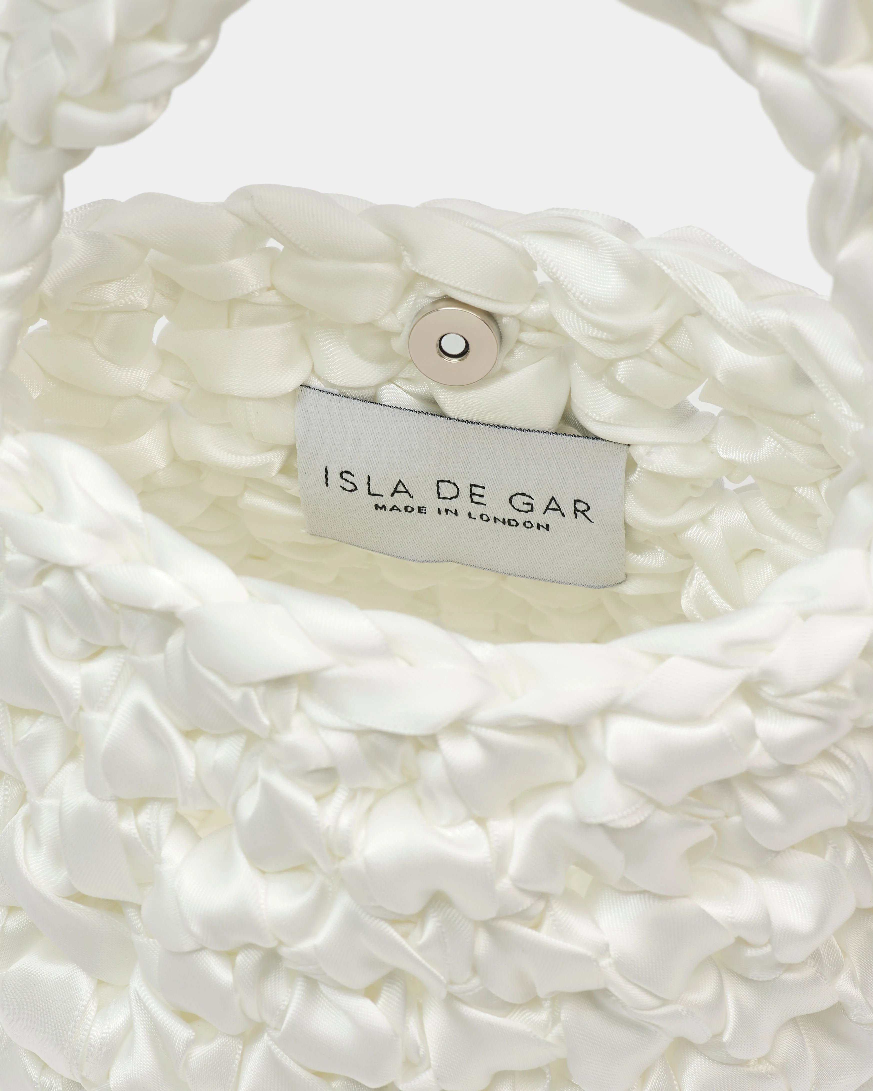 White Handmade Bridal Bag - Image 3