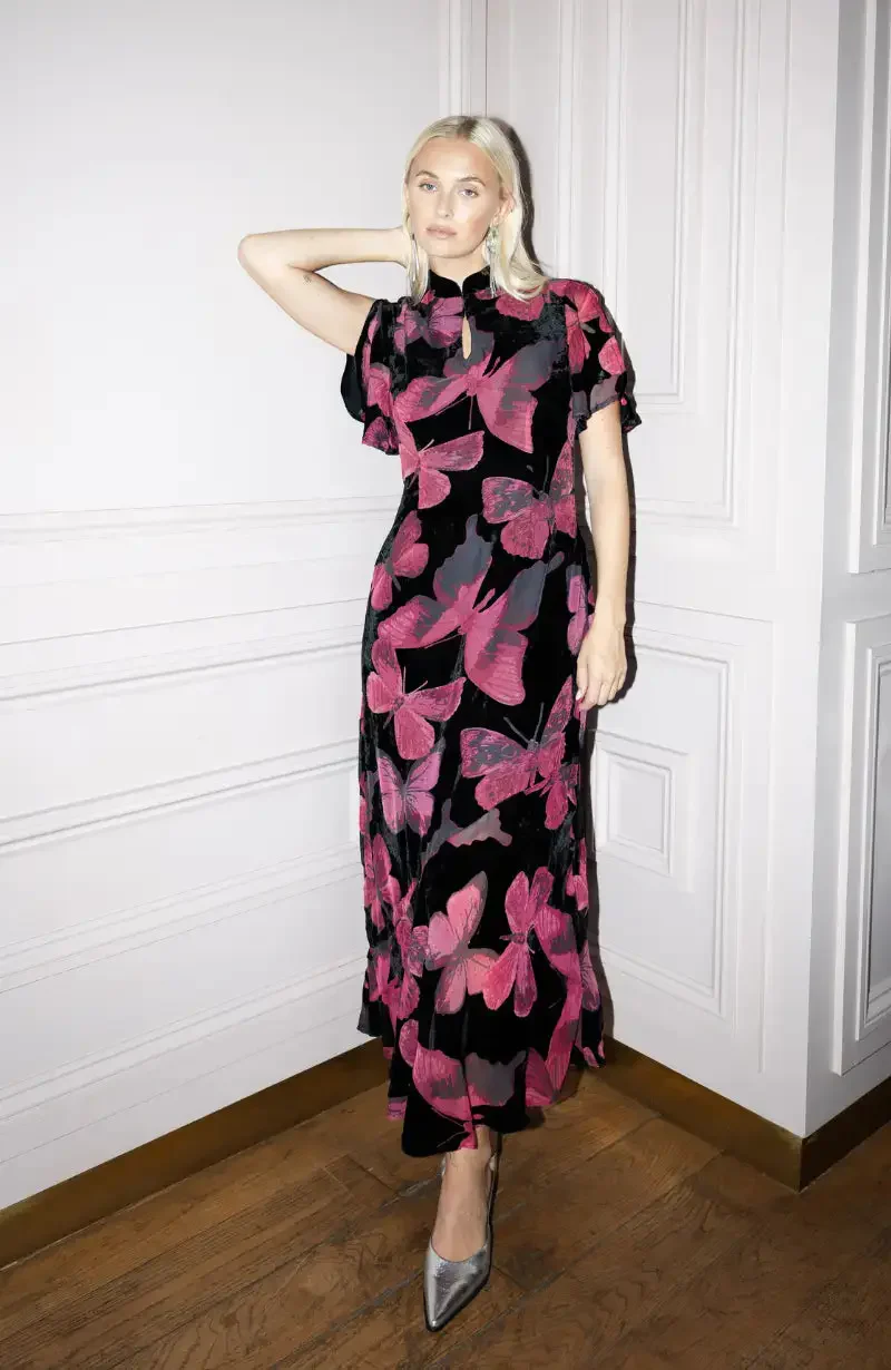 Kyoto Dress in Butterfly Print - Image 10