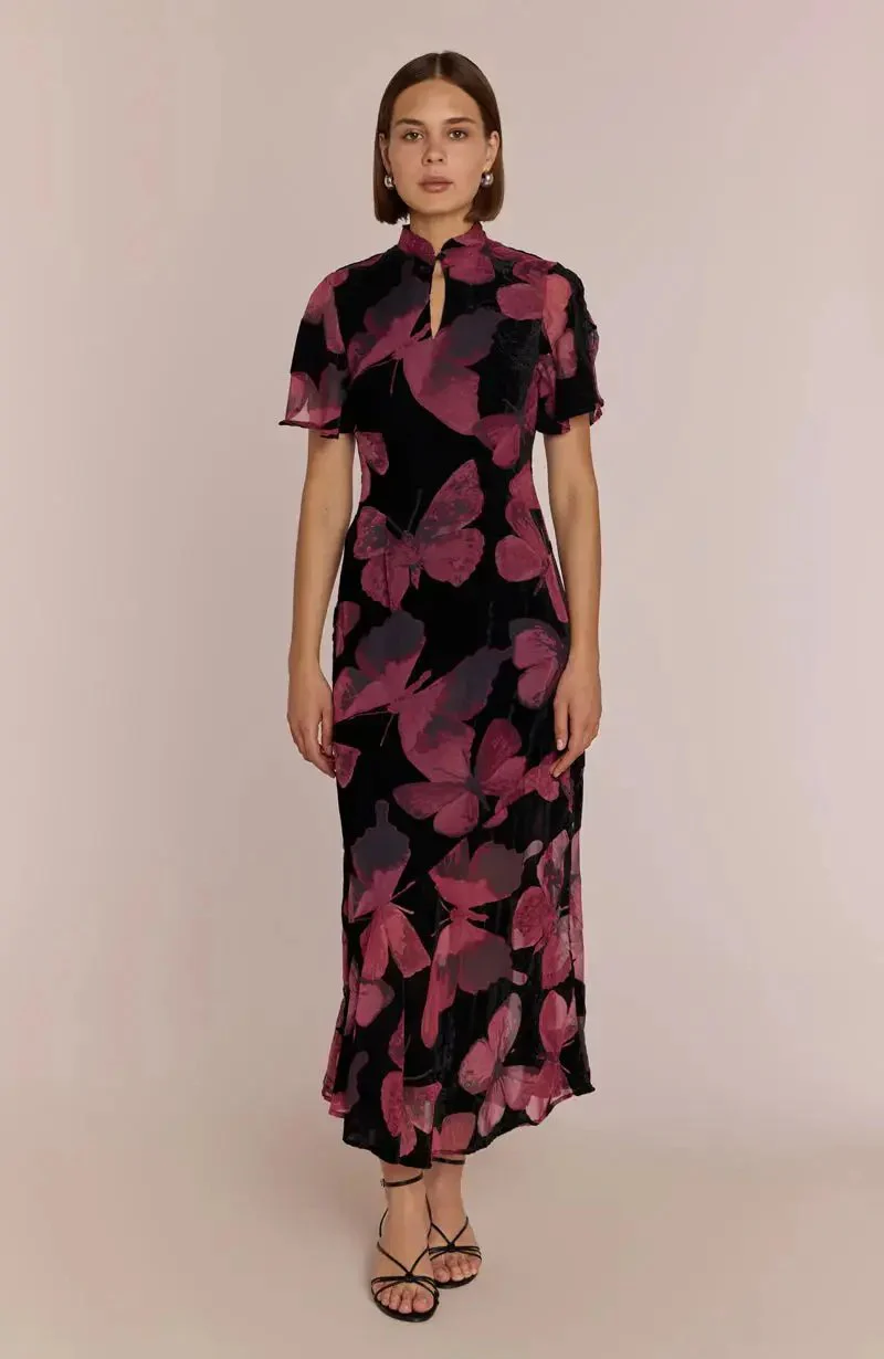 Kyoto Dress in Butterfly Print - Image 12