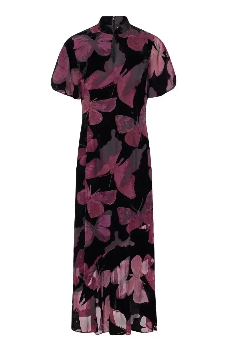 Kyoto Dress in Butterfly Print - Image 18