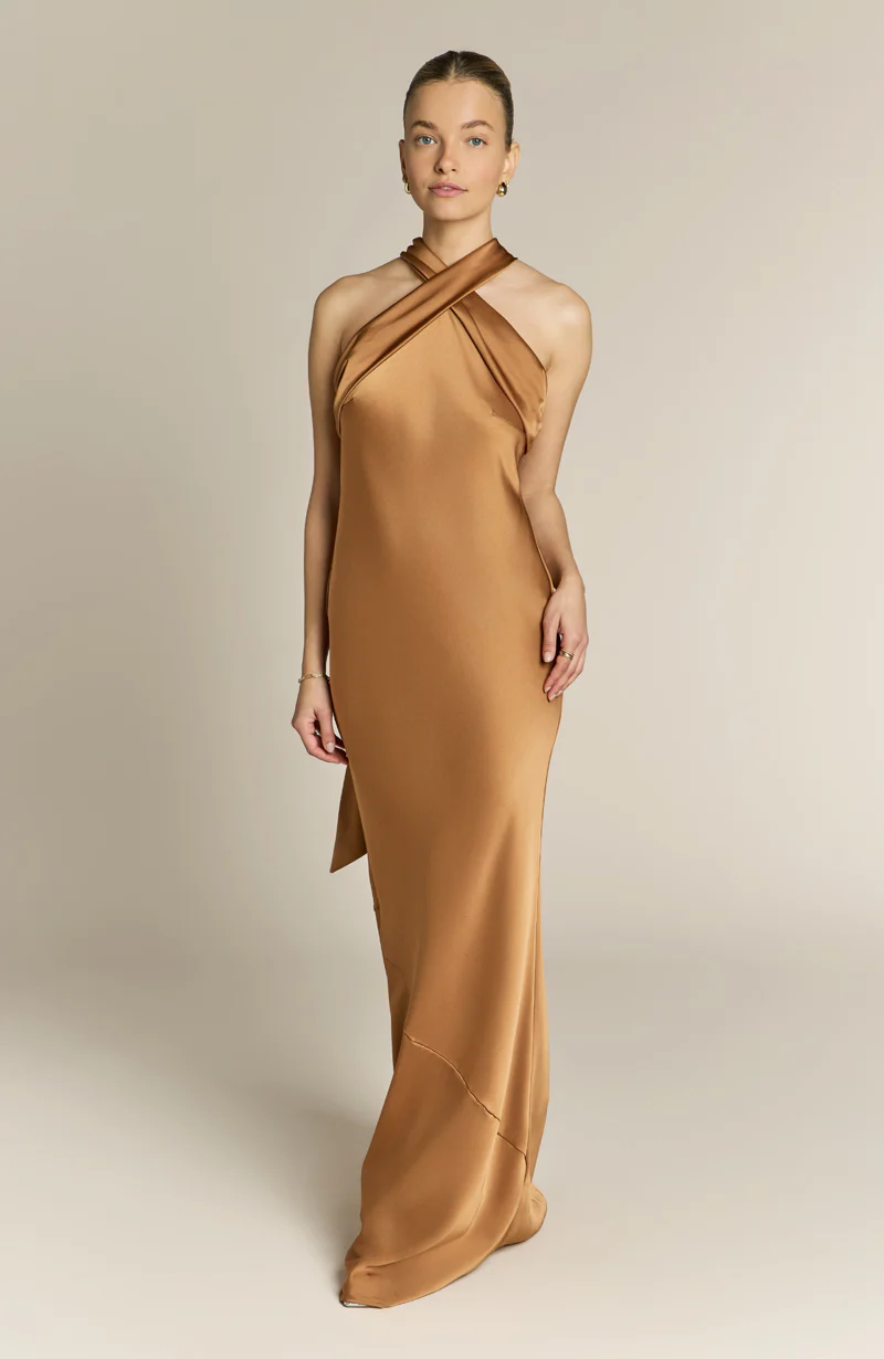 Roma Dress in Caramel - Image 4