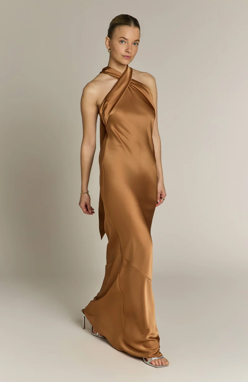 Roma Dress in Caramel - Image 8