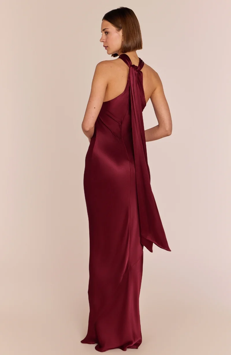 Roma Bridesmaid Dress in Chianti Satin - Image 5
