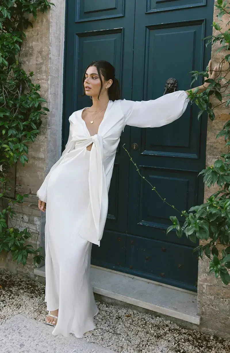 Tina Bridal Tie Front Dress - Image 3